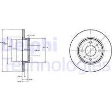 Delphi BG2466 - DELPHI LADA диск гальмівний перед. VAZ 2108-09 12mm