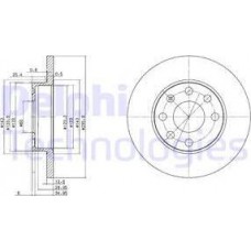 Delphi BG2148 - DELPHI OPEL диск гальмівний передній Astra F.Corsa.Kadett D-E.Vectra A 1.0-1.8 81-00