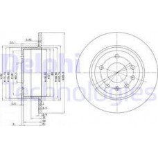 Delphi BG2381 - DELPHI OPEL диск гальмівний задн. Omega A.Senator B