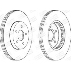 Champion 562180CH - Гальмівний диск передній Ford Mondeo III - Jaguar X-Type