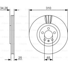 BOSCH 0986479642 - BOSCH AUDI Диск гальм. передн. A1 10-. SEAT. VW