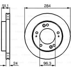 BOSCH 0986479020 - BOSCH  KIA диск гальмівний передн.Sportage 00-