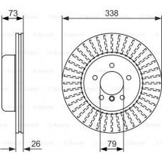 BOSCH 0986479773 - BOSCH BMW Гальмівний диск передн. 1 E81. 1 E87. 3 E90