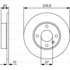 BOSCH 0986479S52 - BOSCH диск гальмівний задн. OPEL Astra G-H 24010 4-відв.