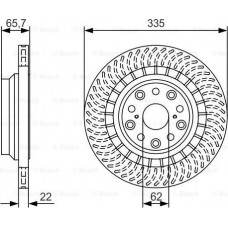 BOSCH 0986479T34 - BOSCH диск гальм. задн. прав. LEXUS LS 06-