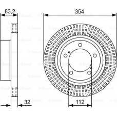 BOSCH 0986479V50 - BOSCH TOYOTA диск гальмівний передній LandCruiser 200 4.7 08-