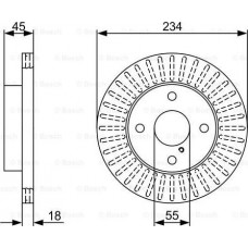 BOSCH 0986479V65 - BOSCH MAZDA диск гальмівний передній 323 -98