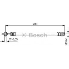 BOSCH 1987481444 - BOSCH MAZDA шланг гальмівний задн.Mazda 6 02-