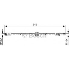 BOSCH 1987481454 - BOSCH  DB гальмівний шланг передній VITO 03-