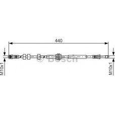 BOSCH 1987481430 - BOSCH AUDI гальм.шланг задн. A4-A5-Q5 08- 440мм