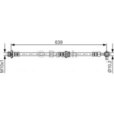 BOSCH 1987481696 - BOSCH шланг гальм. передн. Nissan Juke 13-17