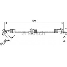 BOSCH 1987481649 - BOSCH NISSAN гальм.шланг передн. лів. MICRA IV