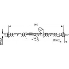 BOSCH 1987481641 - BOSCH  TOYOTA шланг гальм. передн. лів. CORALLA. AURIS. VERSO 07-