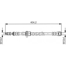 BOSCH 1987481679 - BOSCH шланг гальм. передн. MINI 13-