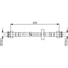 BOSCH 1987481670 - BOSCH  FIAT шланг гальмівний задн. DOBLO 10-