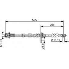 BOSCH 1987481044 - BOSCH шланг гальм. передн. прав. HONDA CR-V -07