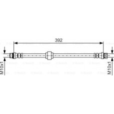 BOSCH 1987481188 - BOSCH O RENAULT шланг гальм. задн. внутрішній. лівий Kangoo -08