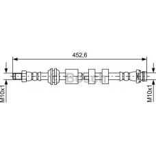 BOSCH 1987481741 - BOSCH VOLVO шланг гальмів.передн.XC60 08-