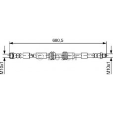 BOSCH 1987481734 - BOSCH шланг гальмівний передн. DB ML 12-