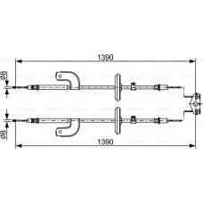 BOSCH 1987482459 - Тросовий привод, стоянкове гальмо