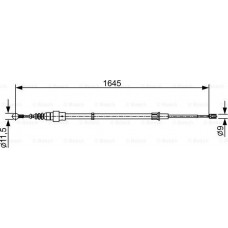 BOSCH 1987482451 - BOSCH VW трос ручного гальма задн. лів.-прав.Polo.Fabia