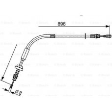 BOSCH 1987482543 - BOSCH FORD трос ручного гальма спереду 986-630mm.896-630mm Transit.Transit Custom 12-