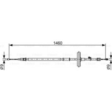 BOSCH 1987482504 - Тросовий привод, стоянкове гальмо