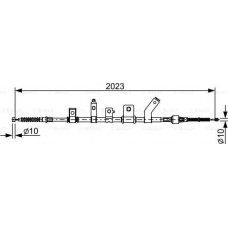 BOSCH 1987482515 - BOSCH MITSUBISHI трос ручн.гальма лів.L200 05-