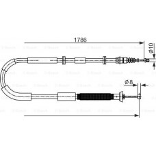 BOSCH 1987482589 - BOSCH трос гальмівний задн. лів. FIAT Bravo -14