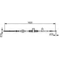 BOSCH 1987482521 - BOSCH MITSUBISHI трос ручного гальма правий Lancer 08-