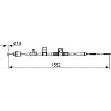 BOSCH 1987482620 - Тросовий привод, стоянкове гальмо