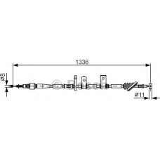 BOSCH 1987482091 - BOSCH SUZUKI трос ручн.гальма лів.Grand Vitara 3d -05