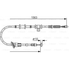 BOSCH 1987482064 - BOSCH MITSUBISHI трос ручного гальма лів.Space Star 98-