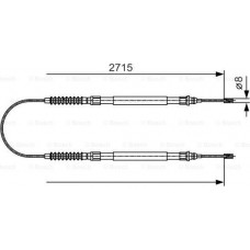 BOSCH 1987482003 - BOSCH трос ручного гальма задн.FIAT Ducato PEUGEOT Boxer