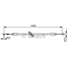 BOSCH 1987482027 - Тросовий привод, стоянкове гальмо