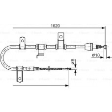 BOSCH 1987482071 - BOSCH HYUNDAI трос ручного гальма прав. Getz