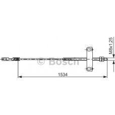 BOSCH 1987482195 - BOSCH FORD трос ручного гальма центр. Transit 00-