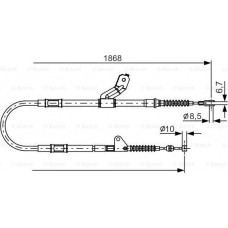 BOSCH 1987482158 - BOSCH  TOYOTA трос ручн.гальма лів.Avensis 00- диск.