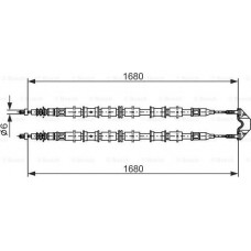 BOSCH 1987482107 - Тросовий привод, стоянкове гальмо