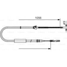 BOSCH 1987482125 - Тросовий привод, стоянкове гальмо