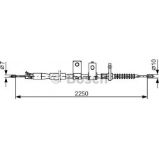 BOSCH 1987482343 - Тросовий привод, стоянкове гальмо