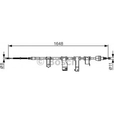 BOSCH 1987482350 - BOSCH HYUNDAI трос ручного гальма прав. i20 I 08-