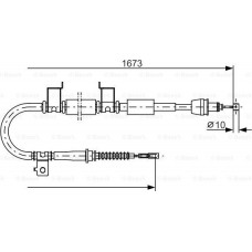 BOSCH 1987482362 - Тросовий привод, стоянкове гальмо