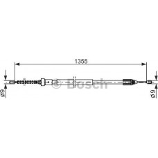 BOSCH 1987482309 - BOSCH RENAULT трос ручного гальма задн. правий Twingo 07-