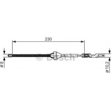 BOSCH 1987482370 - Тросовий привод, стоянкове гальмо