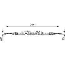 BOSCH 1987482242 - BOSCH FORD трос ручного гальма прав. Mondeo -15. S-Max -14