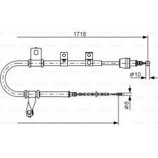 BOSCH 1987482209 - BOSCH HYUNDAI трос ручного гальма лів. MATRIX 01-