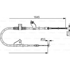 BOSCH 1987482275 - BOSCH  CITROEN трос ручного гальма задн. пр.C-Crosser