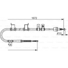 BOSCH 1987482713 - BOSCH HYUNDAI трос ручного гальма задній лівий  i30 07-