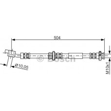 BOSCH 1987476995 - BOSCH NISSAN гальм.шланг передн. лів. ALMERA TINO 00-